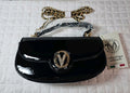 Valentino Orlandi Black Patent Leather Crossbody Bag