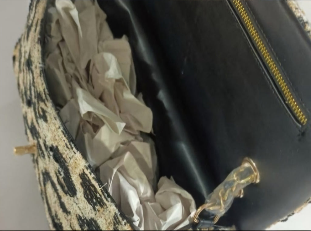 Leopard print Gold Logo Flap Bag