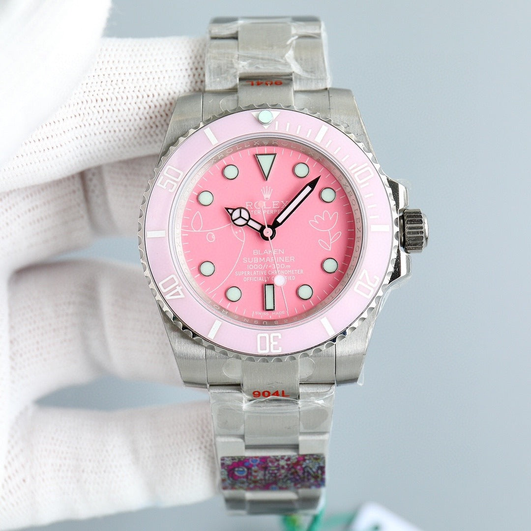 Pink Luxury RLX Watch Swiss Movement