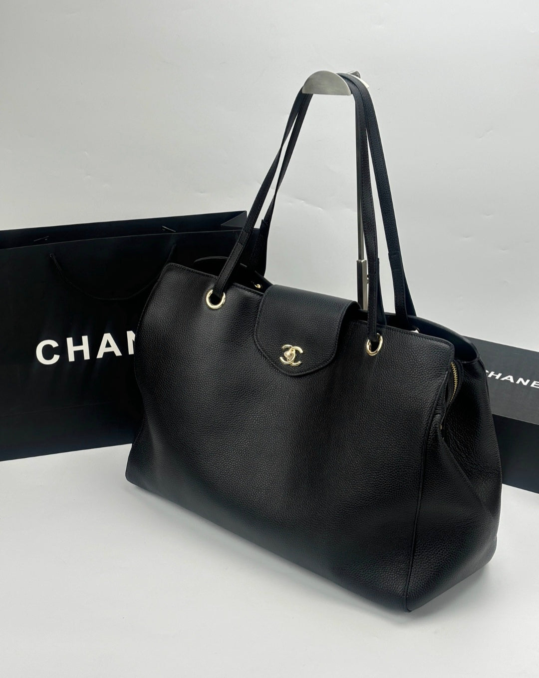 XXL Black C Logo Tote Bag