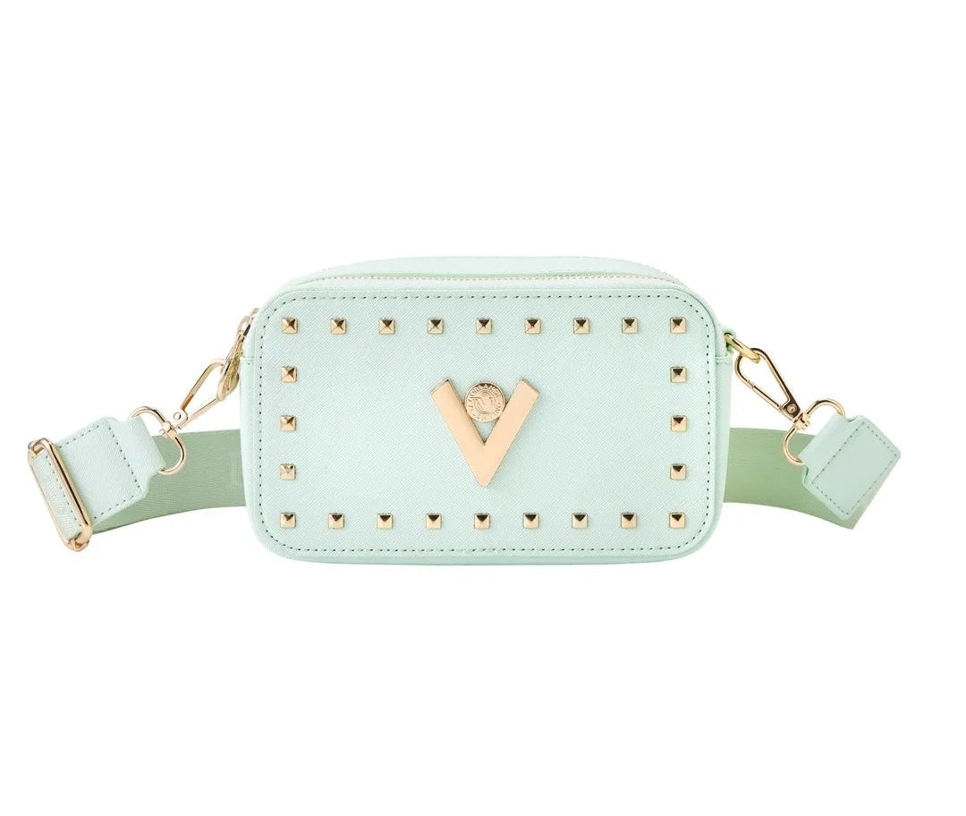 Valentino Orlandi Mint Vegan Leather Crossbody with Guitar Strap NWT