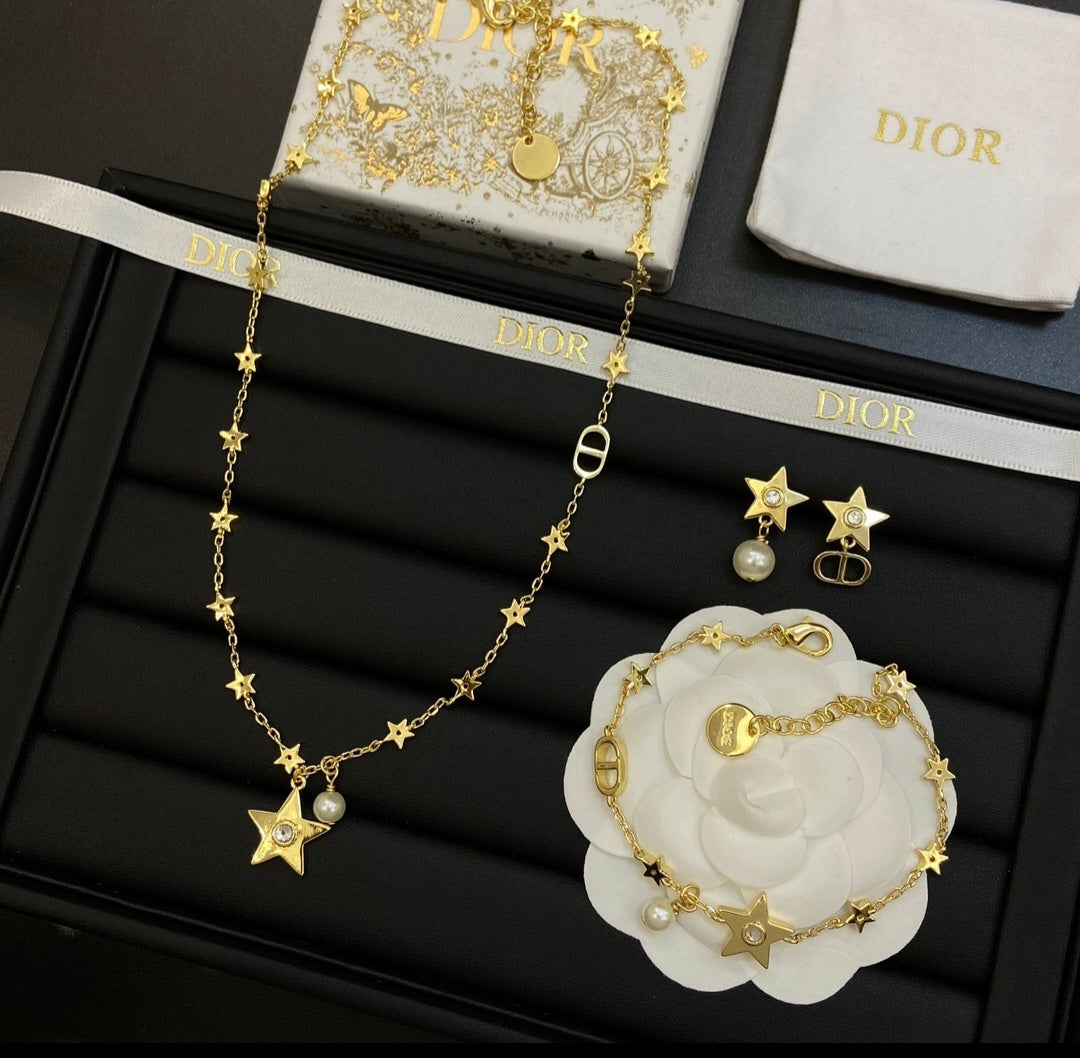 CD Logo Star Drop Jewelry Set