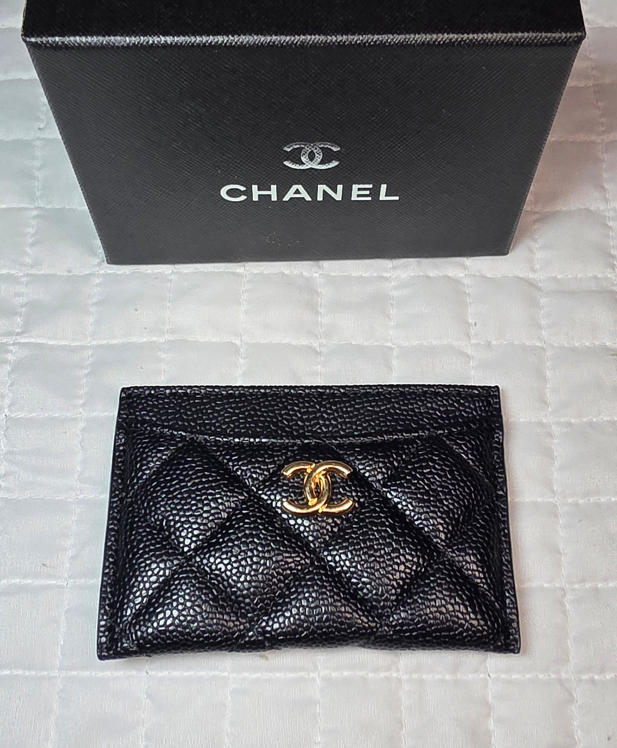 Black Quilted Card Holder