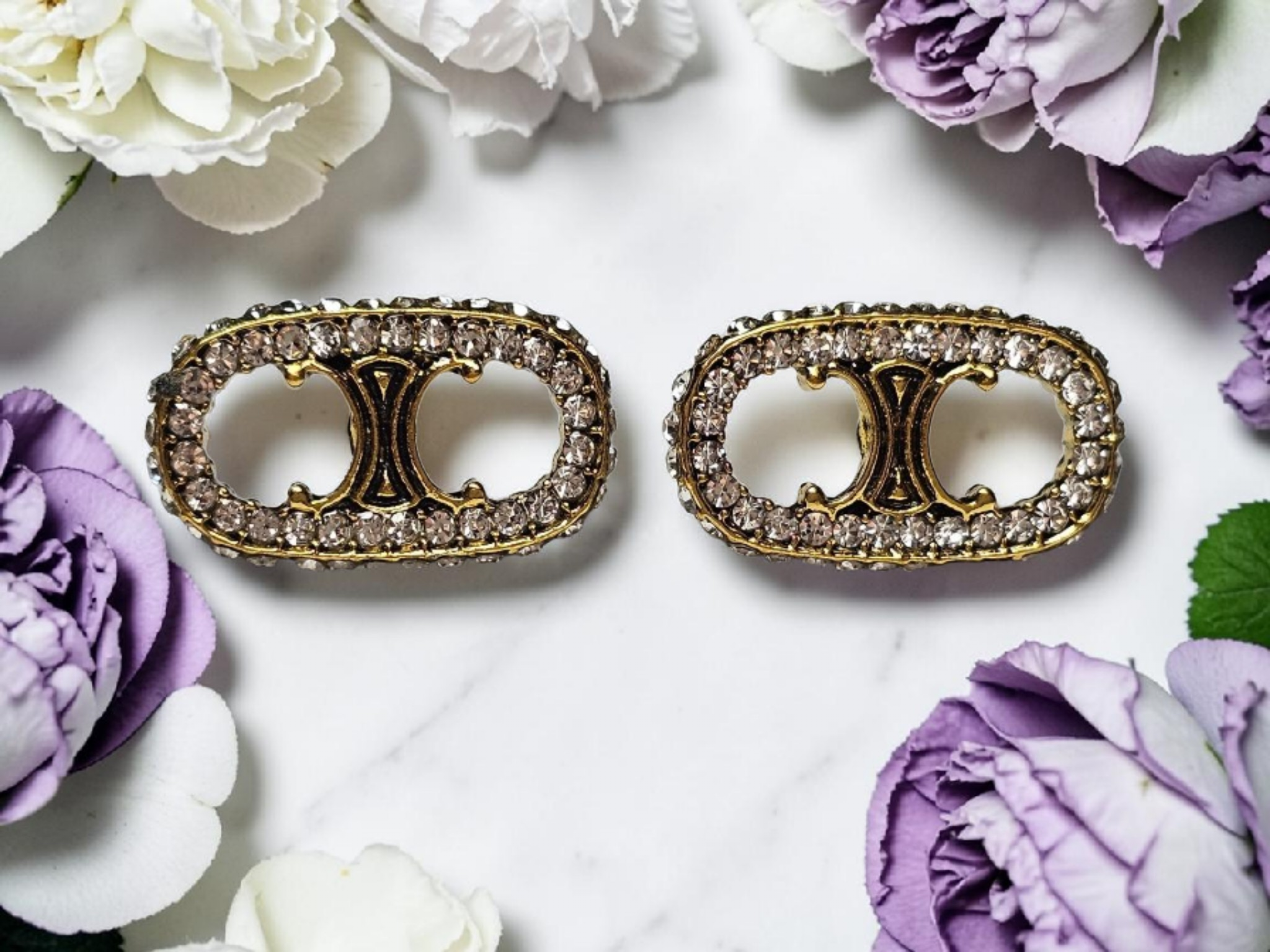 Paris Logo Earrings Pierced Studs