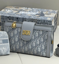 Clutch Bag Gray Monogram Style