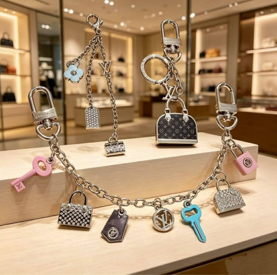 L logo Bag Charm/ Keyring