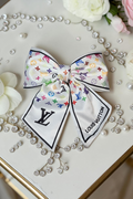 Louis x Murakami Logo 100% Silk Hairbow