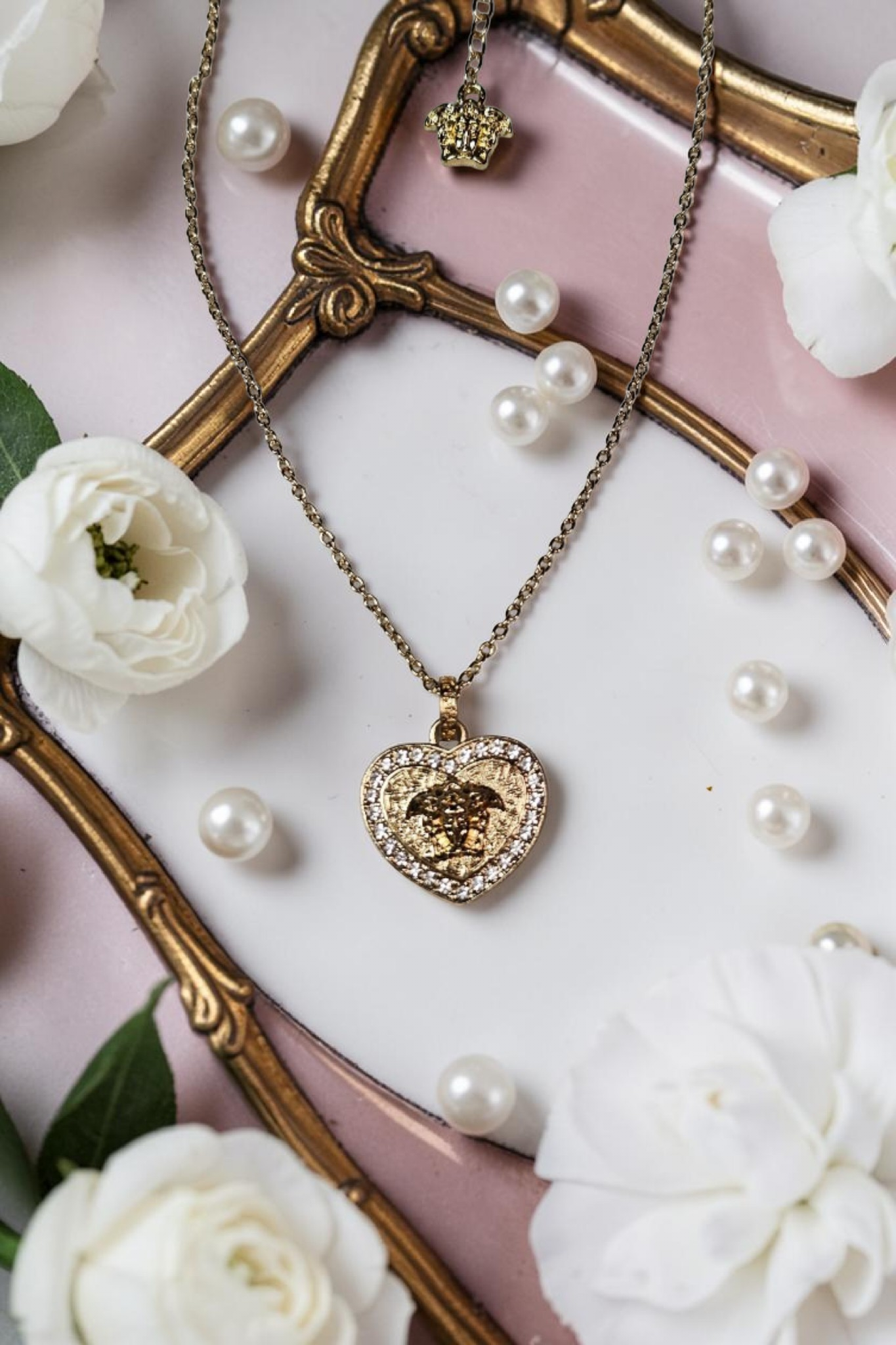 Medusa Head Double charm Necklace