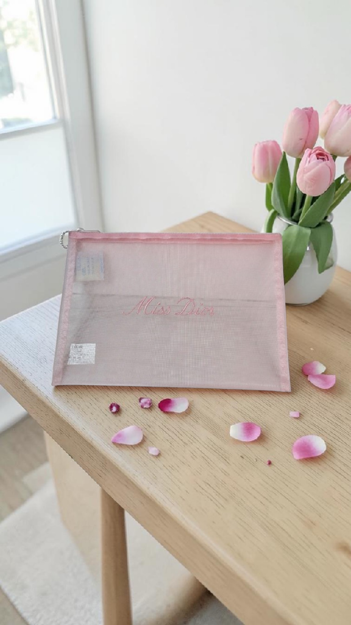 DIOR Sheer Pink Makeup Bag NIB