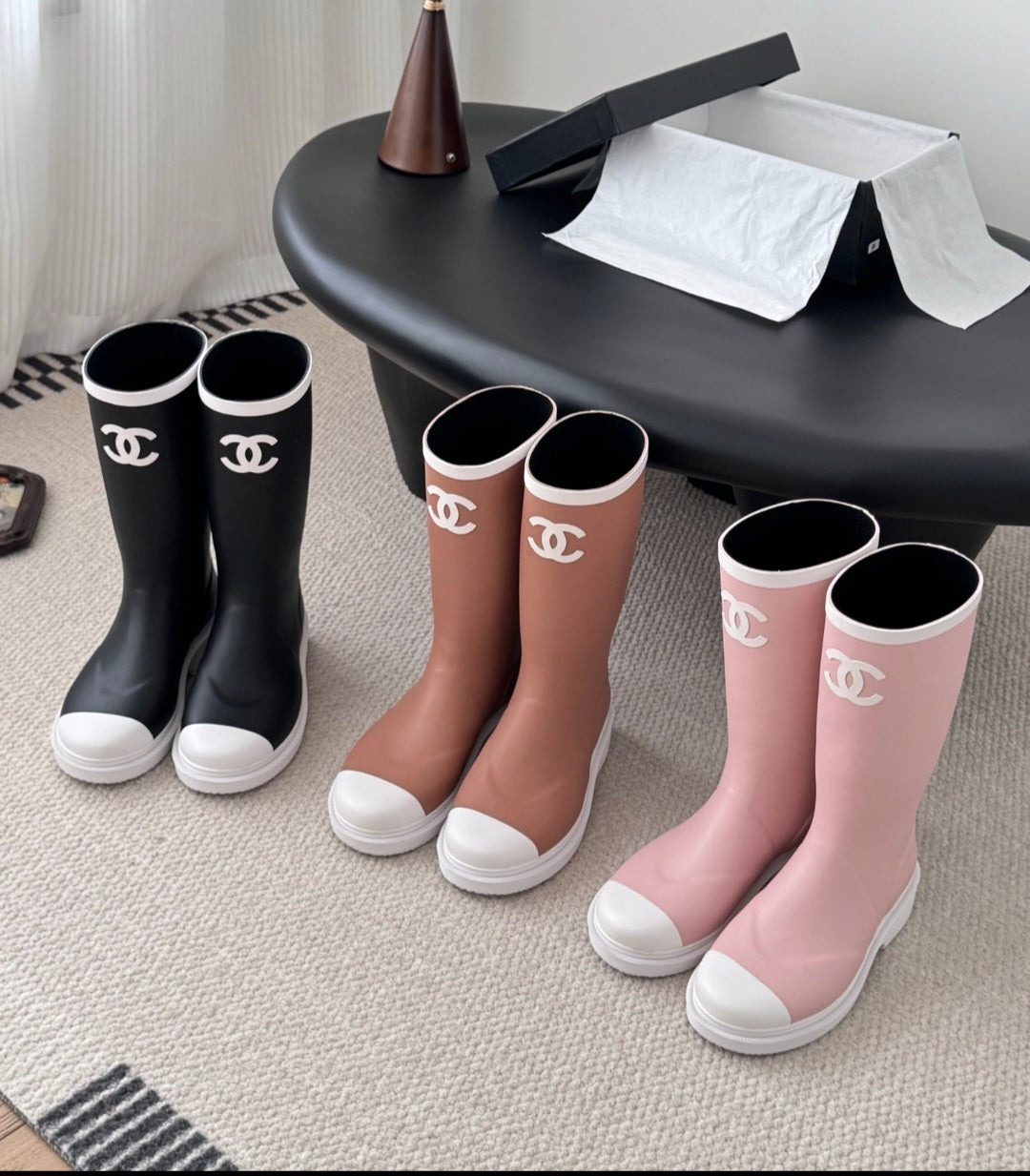 C Logo Rain Boots waterproof