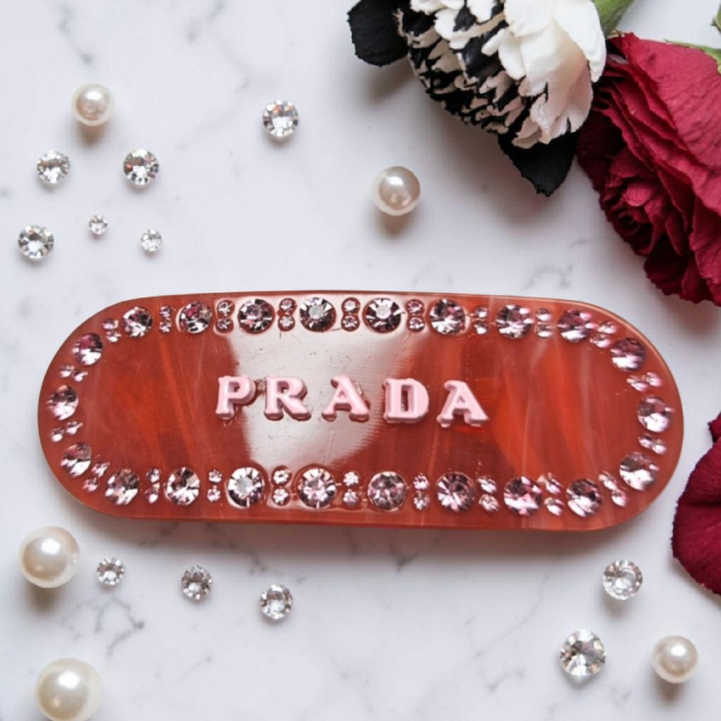 Hot Pink Sparkling Stone Hair Clip Spring