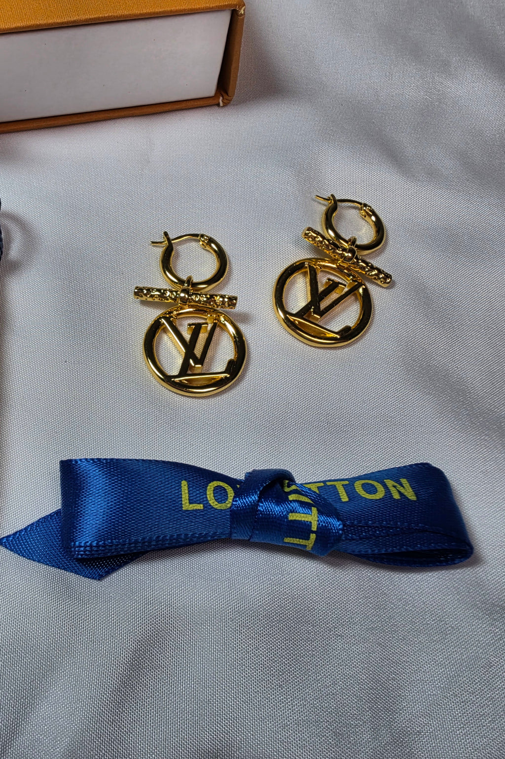 18K gold plated Logo Dangle Earrings