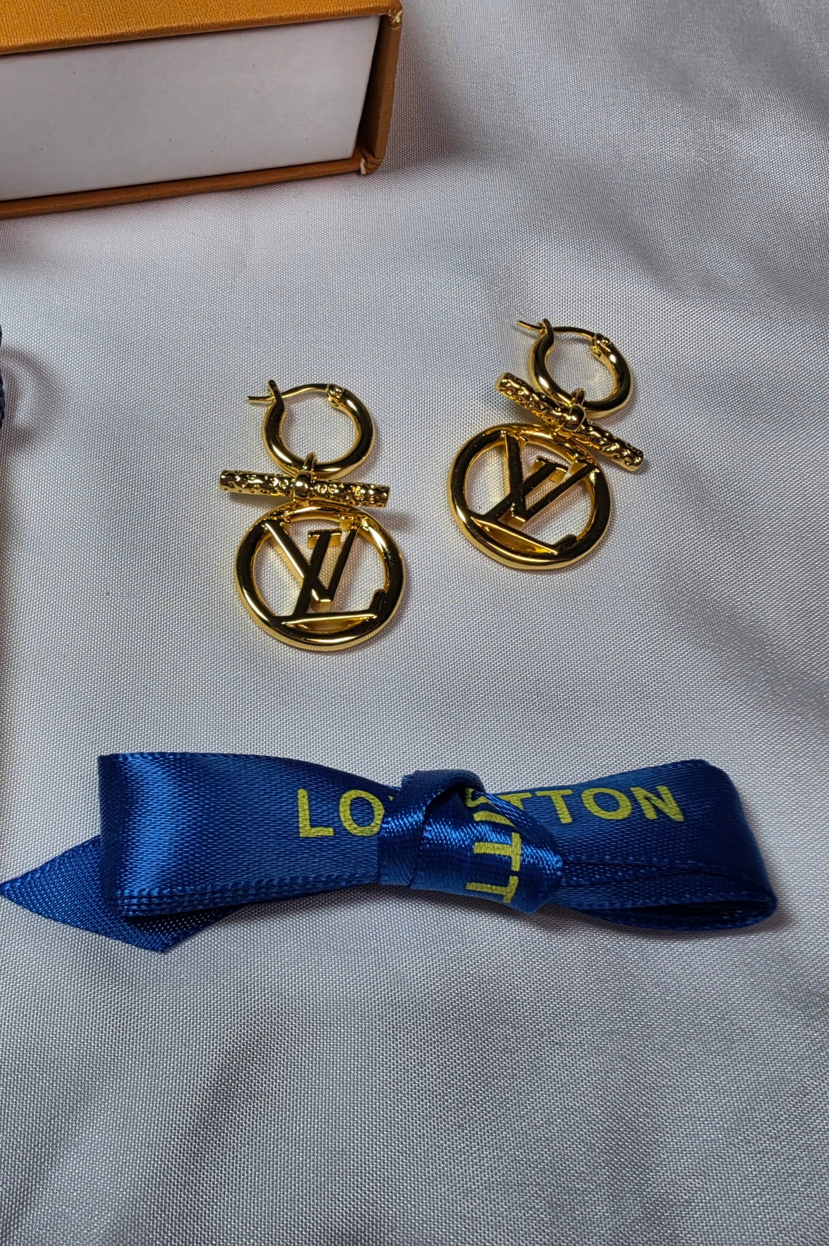 18K gold plated Logo Dangle Earrings
