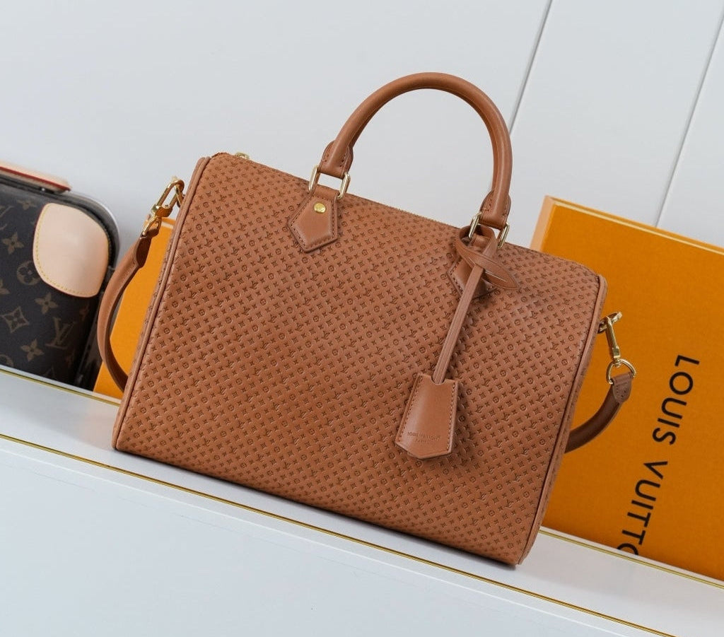 Brown Mini-Monogram logo Speed Bag 30 cm