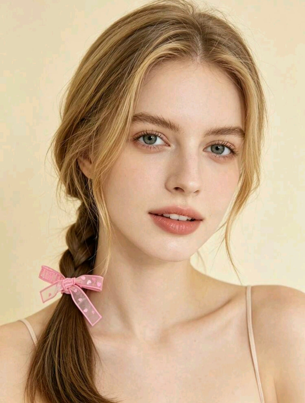 DIOR Pink Hair Tie Bow