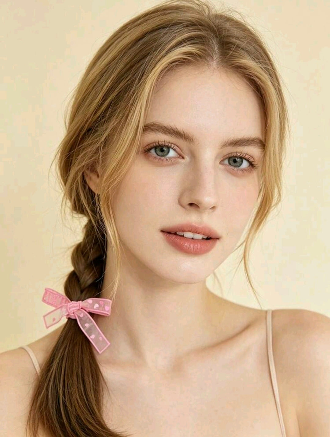 DIOR Pink Hair Tie Bow