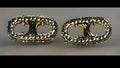 Celine inspired Gold Logo Earrings New