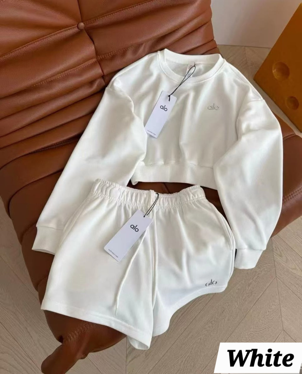 Pre-orders A Cropped sweatshirt and shorts set NWT.                                5 colors Available