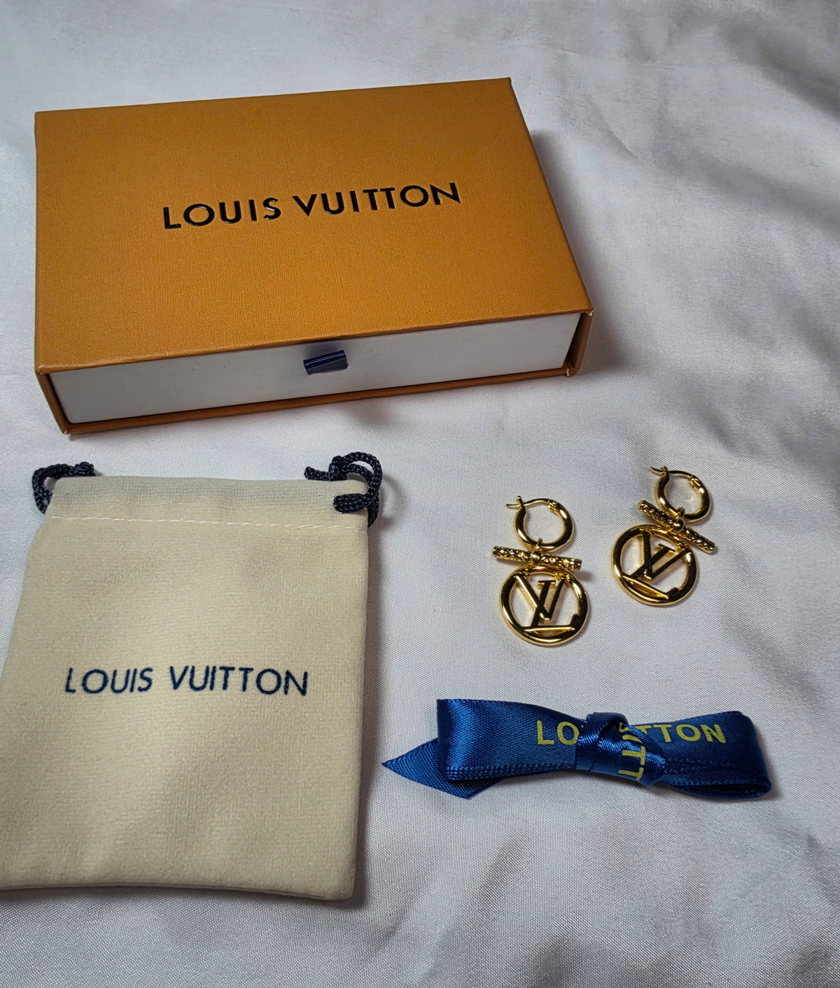 18K gold plated Logo Dangle Earrings