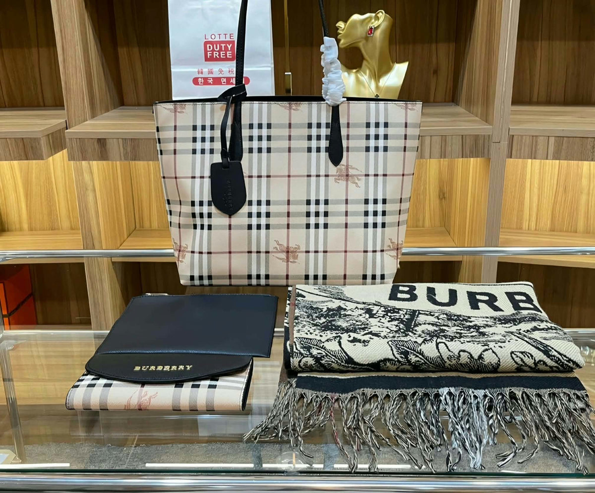 Large Luxury Tote Bag 3 pc Set