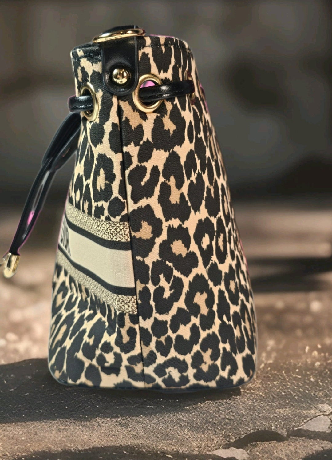 Dior Leopard print Convertible Crossbody Handbag
