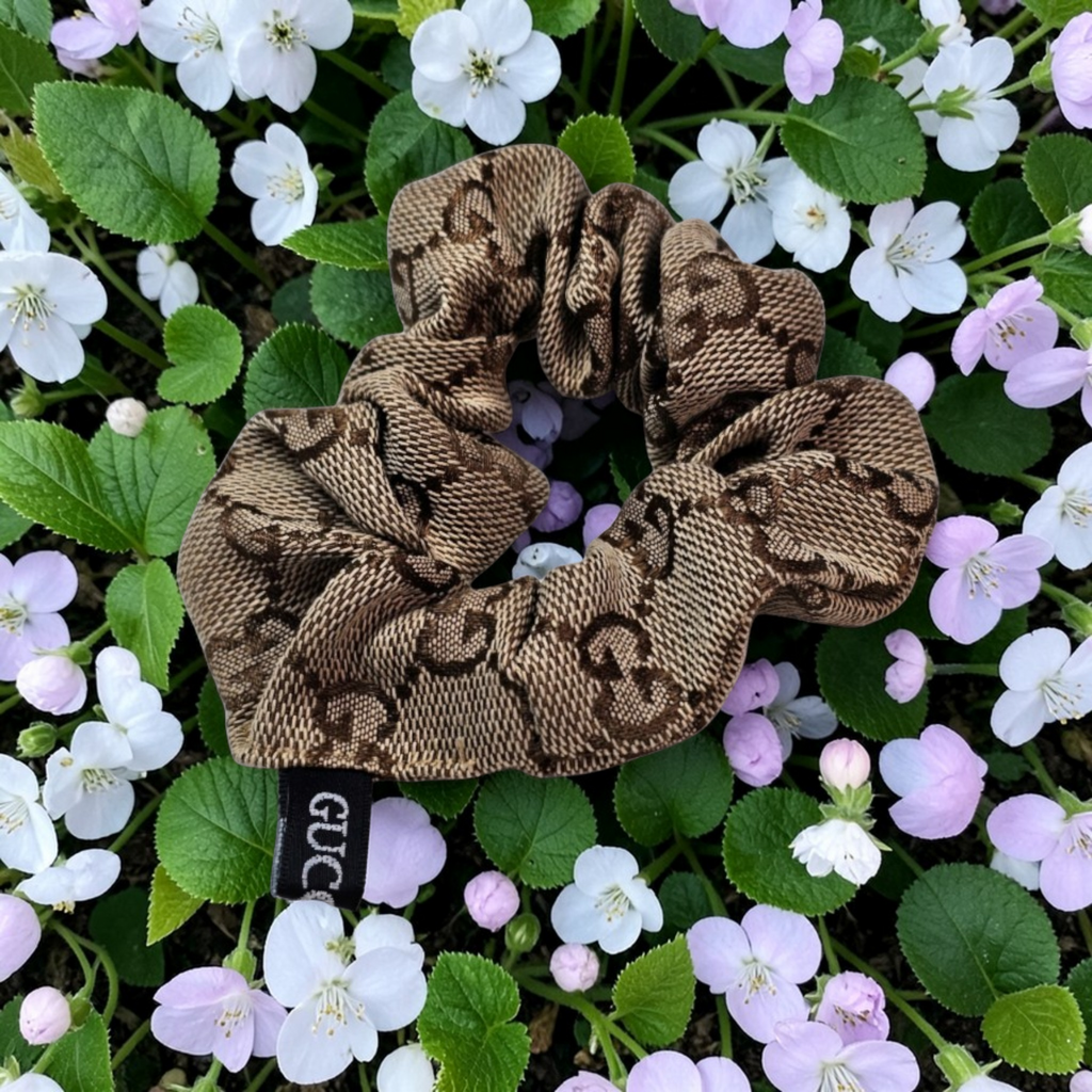 GG Brown GG Monogram scrunchie