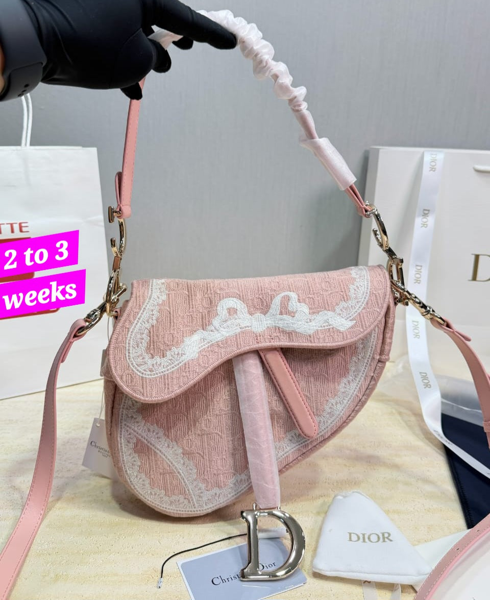 Pink Logo Saddle Bag