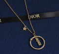 CD Logo Pendant Chain Necklace