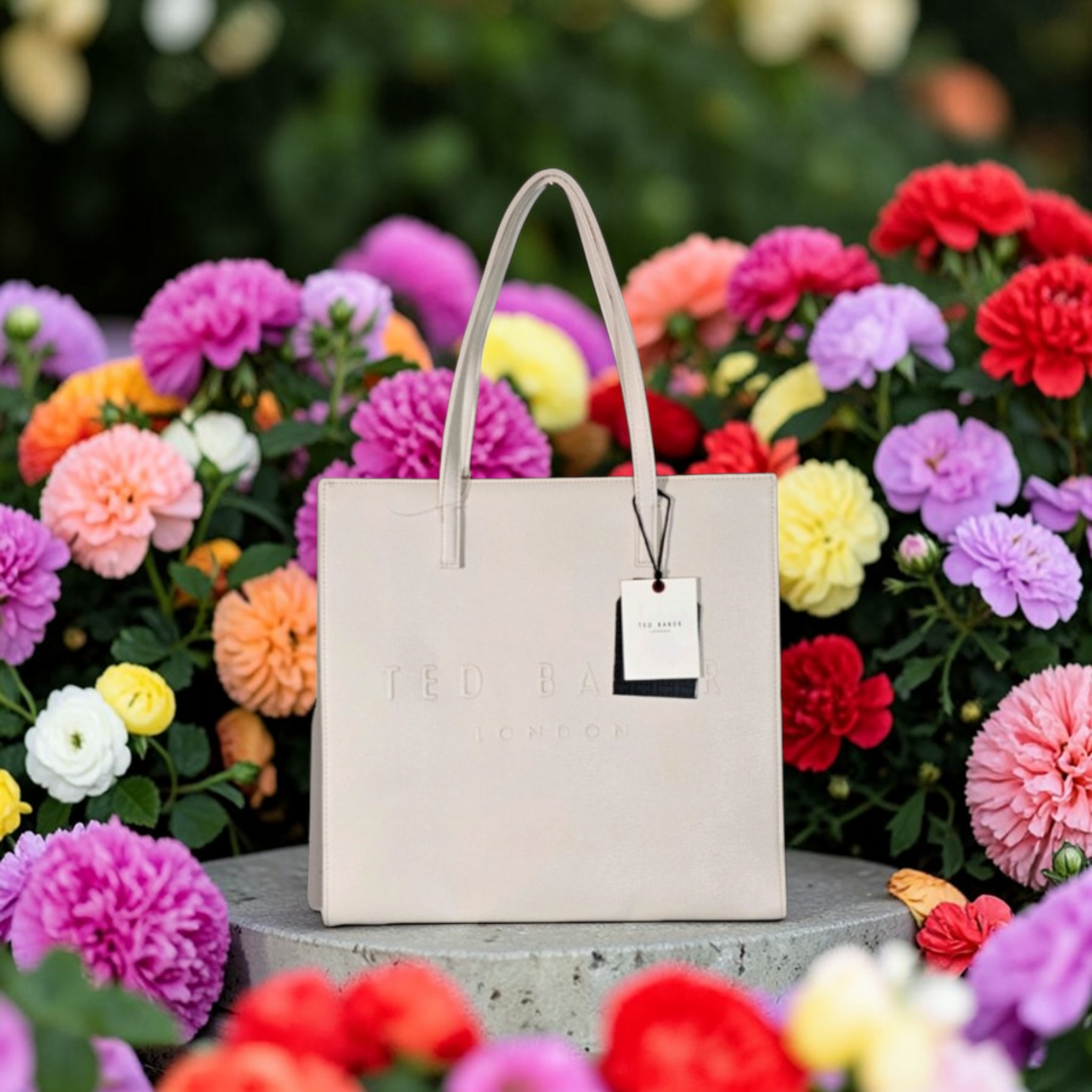 Ted Baker White The ICON Large Leather Tote NWT