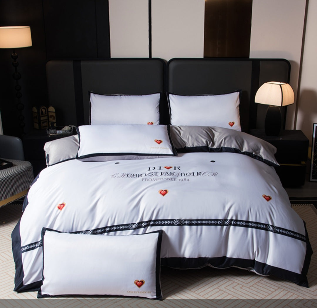 4 Pc Bed Set 100% Cotton King Size