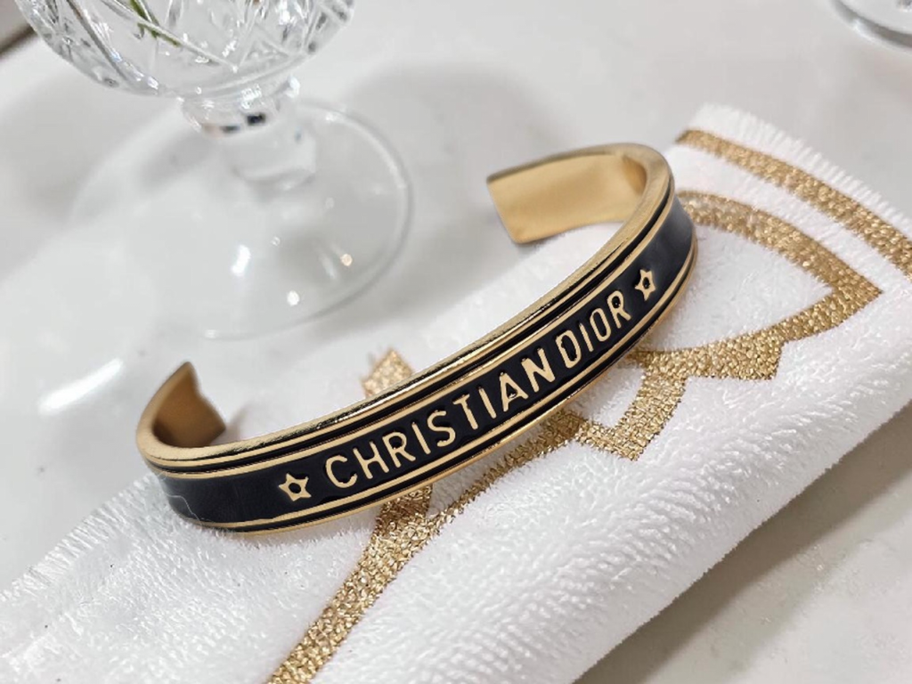 CD Logo Bracelet black and gold New 2026 version