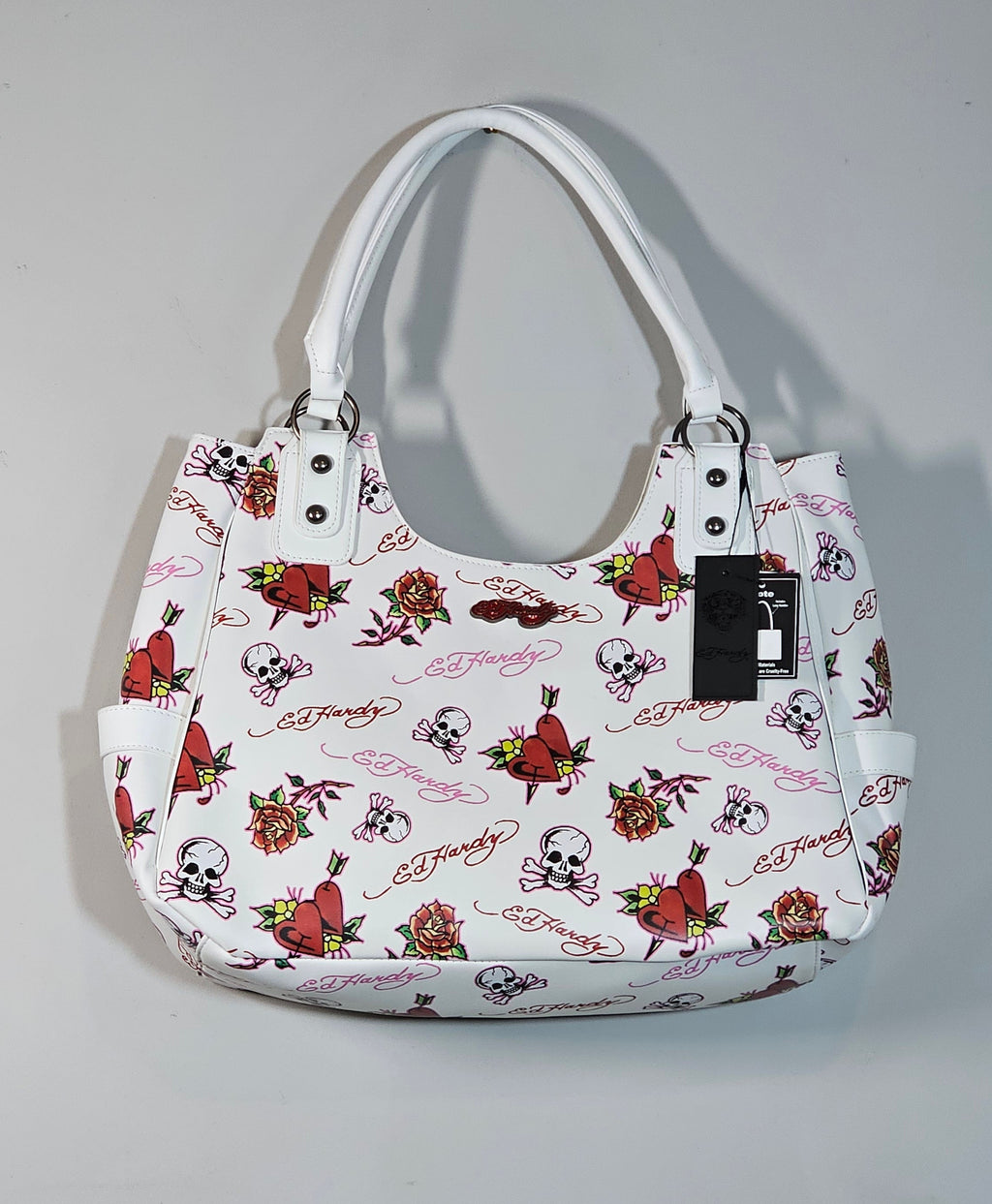 Ed Hardy Large Skull 'Love Kills' Tote Bag NWT